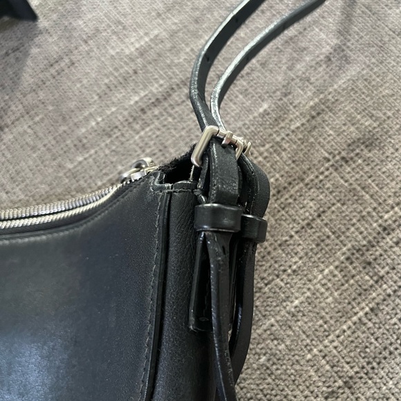 Michael Kors Collection Sedona Crescent Italian Leather Black Purse - Picture 13 of 16